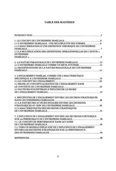Réflexion théorique sur l'explication de la performance des Entreprises