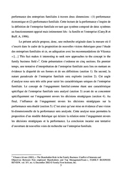 Réflexion théorique sur l'explication de la performance des Entreprises
