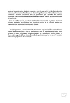 Conflits fonciers en cote d'Ivoire: Cas du departement de Blolequin