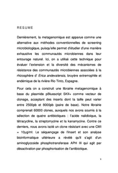 Etude Metagenomique Fonctionnelle de la Rhizosphère d'Erica Andevale