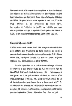 Etude Metagenomique Fonctionnelle de la Rhizosphère d'Erica Andevale
