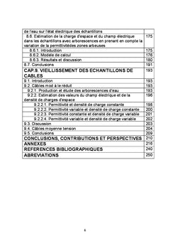 Méthodes d'estimation de l'état de vieillissement des câbles d'énergie