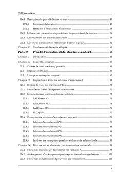 Developpement d'un materiau composite sandwich courbe par enroulement