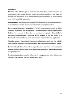 Différence régionale de prévalence palustre des enfants de 6 à 59 mois
