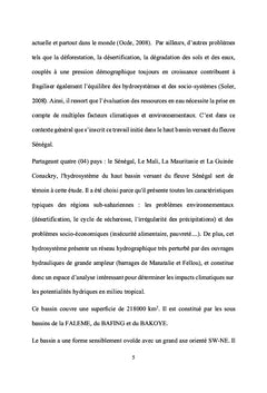 Influence de la variation climatique sur les ressources hydriques