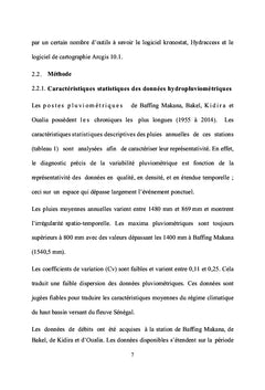 Influence de la variation climatique sur les ressources hydriques