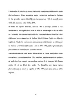 Influence de la variation climatique sur les ressources hydriques