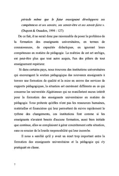 Pour une formation pédagogique