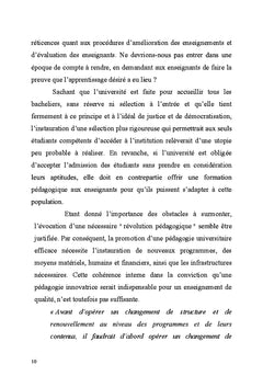Pour une formation pédagogique