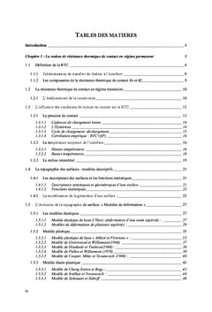 Etude de la resistance thermique de contact solide/solide : tome 1