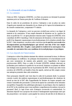 Etude des risques psychosociaux dans un centre d'appels