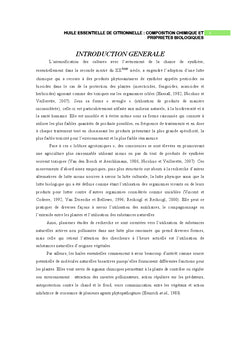 La citronnelle: composition chimique et activites biologique