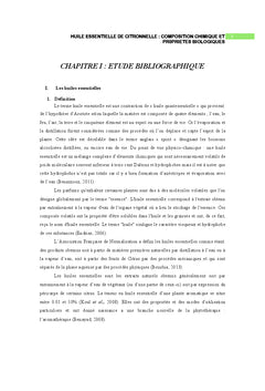 La citronnelle: composition chimique et activites biologique