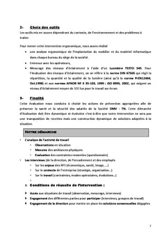 Etude ergonomique pour prévenir les Troubles Musculosquelettiques(TMS)