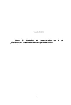 Impact des formations continues en communication