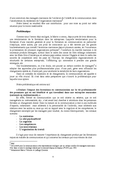 Impact des formations continues en communication
