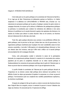 Les partis politiques et la constitution de l'electorat au Sud Kivu