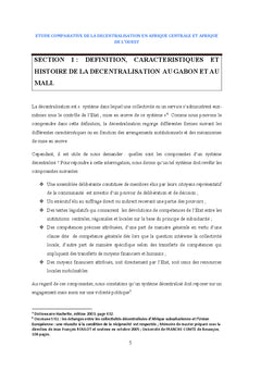 Etude comparative de la decentralisation Gabon/Mali