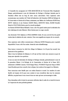 Caracterisation des Conflits Homme- Éléphant dans le Departement de Sikensi