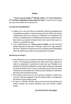 Notes de cours de chimie