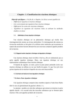 Notes de cours de chimie