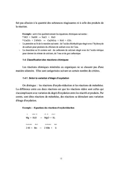 Notes de cours de chimie