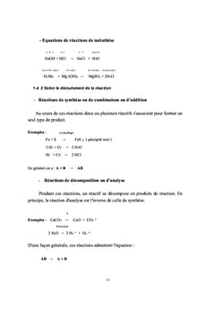 Notes de cours de chimie