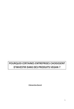 Investir dans des produits vegan