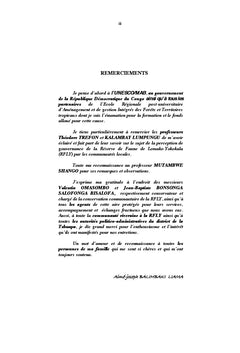 Perception de la gouvernance de la Réserve de Faune de Lomako-Yokokala