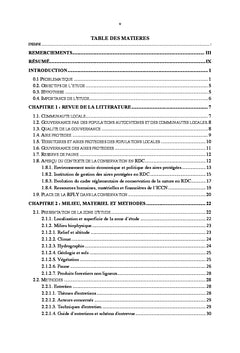 Perception de la gouvernance de la Réserve de Faune de Lomako-Yokokala