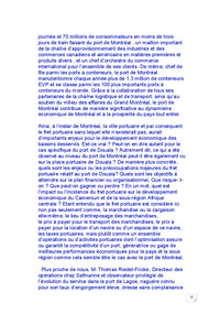 Compétitivité portuaire