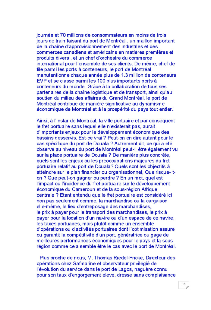 Compétitivité portuaire