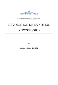 L'évolution de la notion de possession