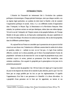 L'évolution de la notion de possession