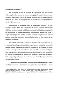L'évolution de la notion de possession