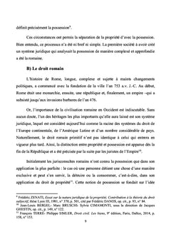 L'évolution de la notion de possession