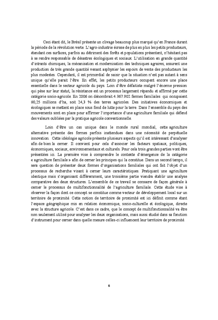 Agriculture familiale au Brésil