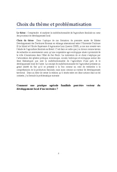 Agriculture familiale au Brésil