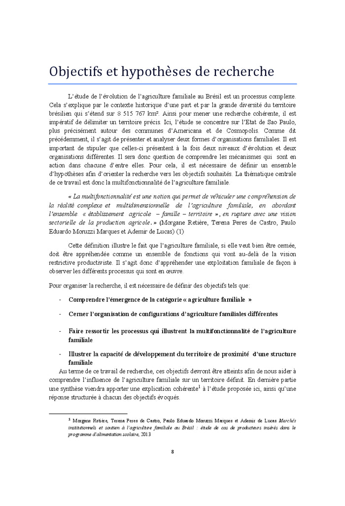 Agriculture familiale au Brésil