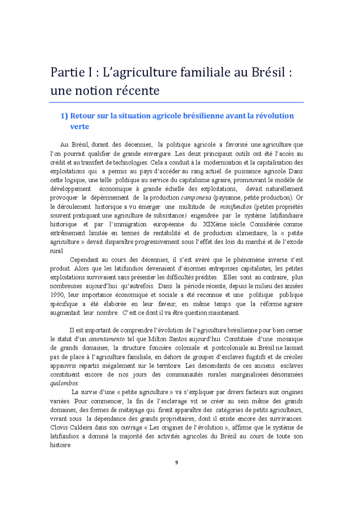 Agriculture familiale au Brésil