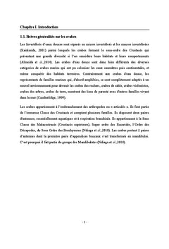 Diversité et abondance des crabes à Kisangani et ses environs