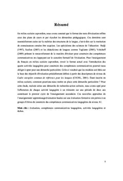 Enseignement/évaluation en FLE: évolution des pratiques