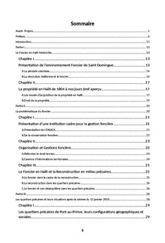 La problématique du foncier dans la reconstruction des quartiers précaires