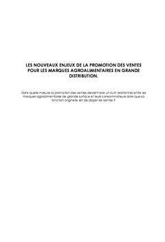 La promotion des ventes