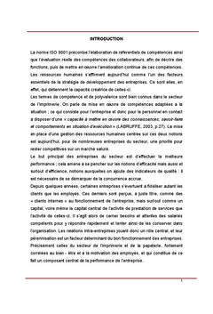 Referentiel de competences et Matrice de polycompetences