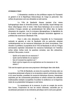 Reflexion sur les ressources haliutiques de Bandundu-Ville