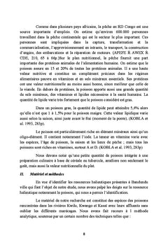 Reflexion sur les ressources haliutiques de Bandundu-Ville