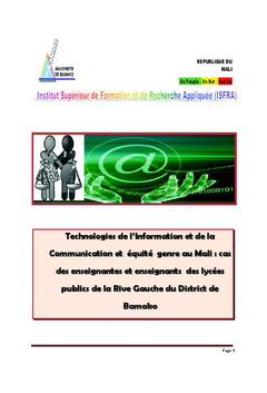 TIC et équité genre au Mali