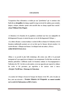TIC et équité genre au Mali
