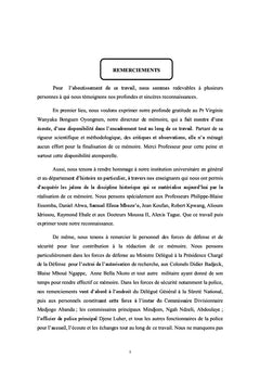 La problématique du genre dans les forces de défense et de sécurité